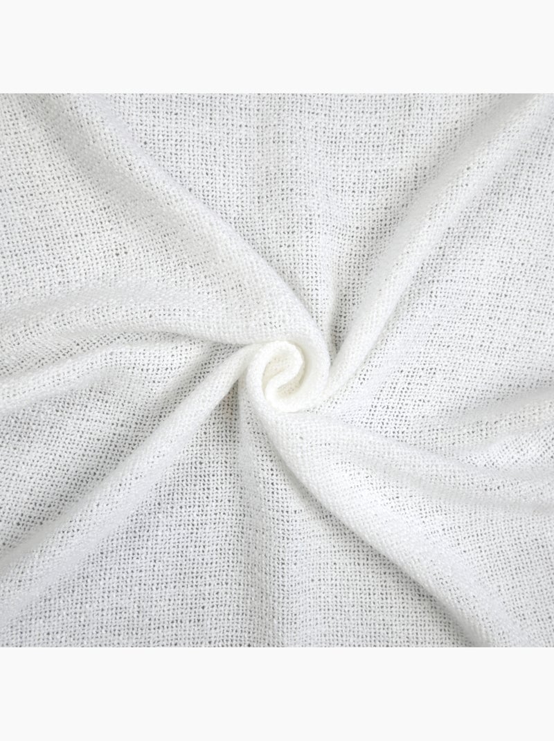 Rideau uni tamisant à œillets Blanc - Kiabi