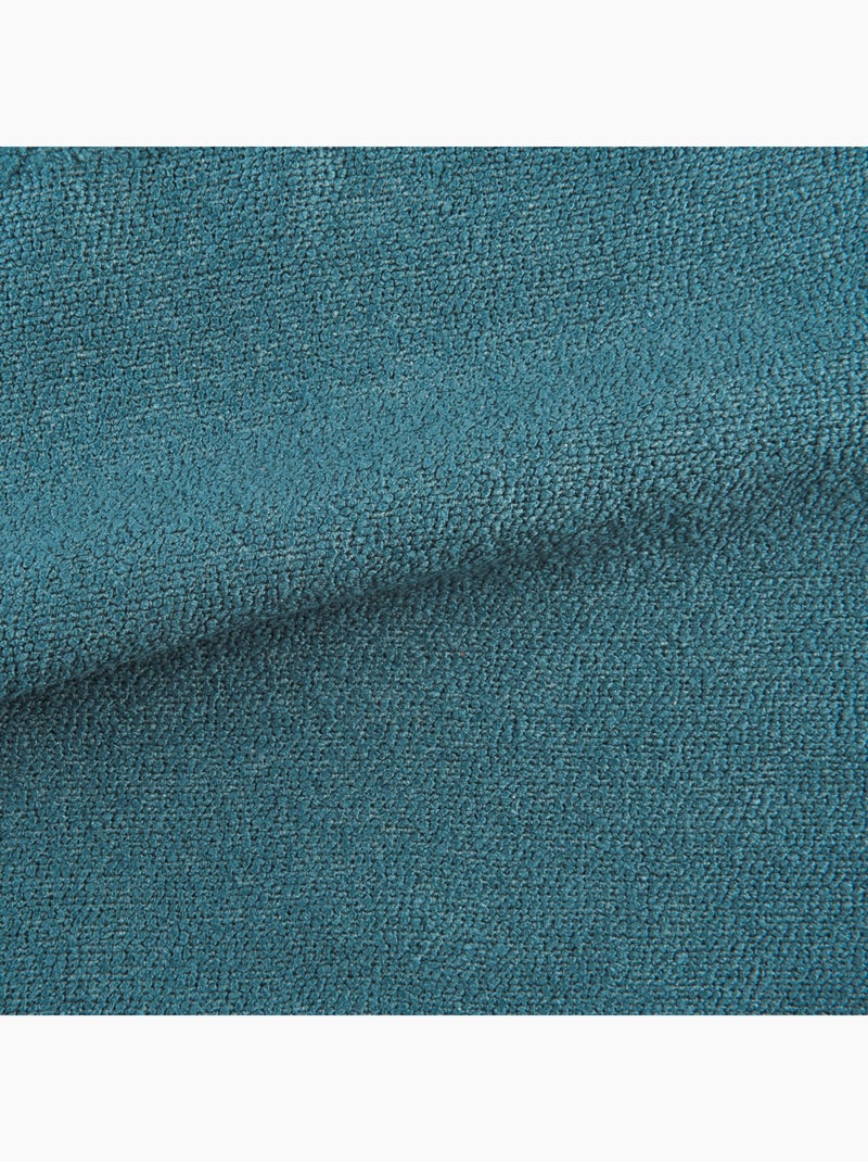 Rideau uni texturé  - Effet bouclé Bleu - Kiabi