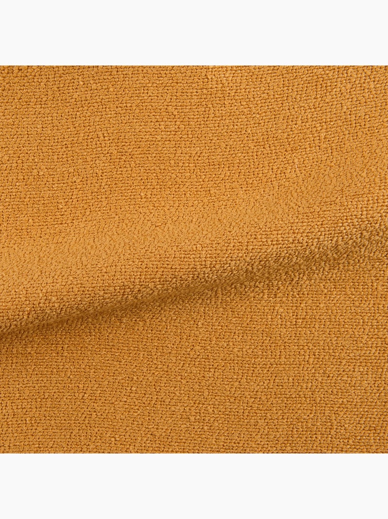 Rideau uni texturé  - Effet bouclé Jaune - Kiabi