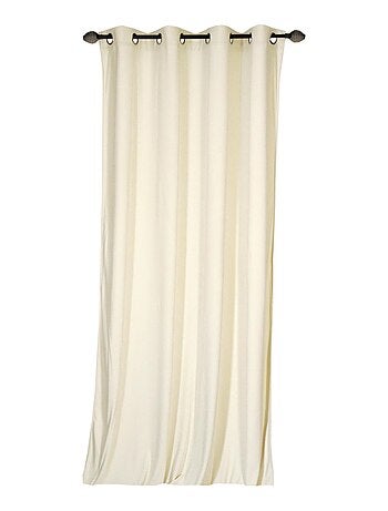 Rideau uni velours côtelé, à oeillet, prêt-à-poser.