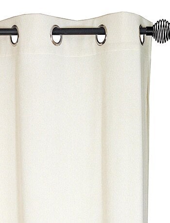 Rideau uni velours côtelé, à oeillet, prêt-à-poser.