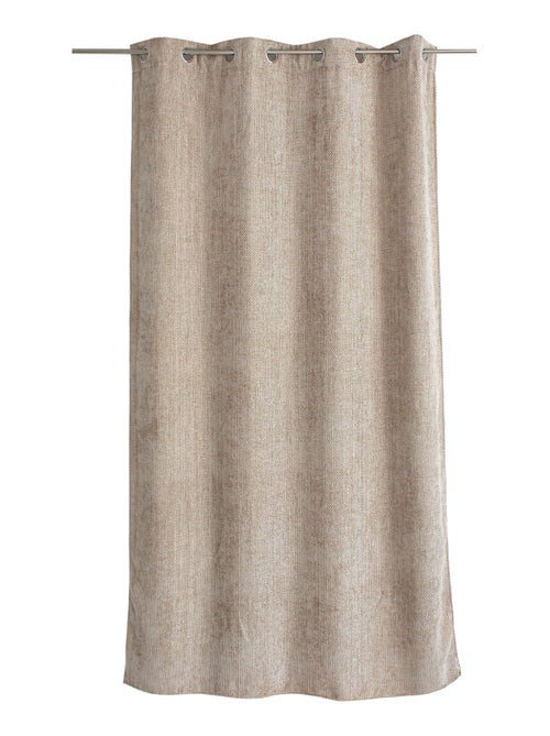 Rideau velours  - Effet chiné tamisant - Kiabi