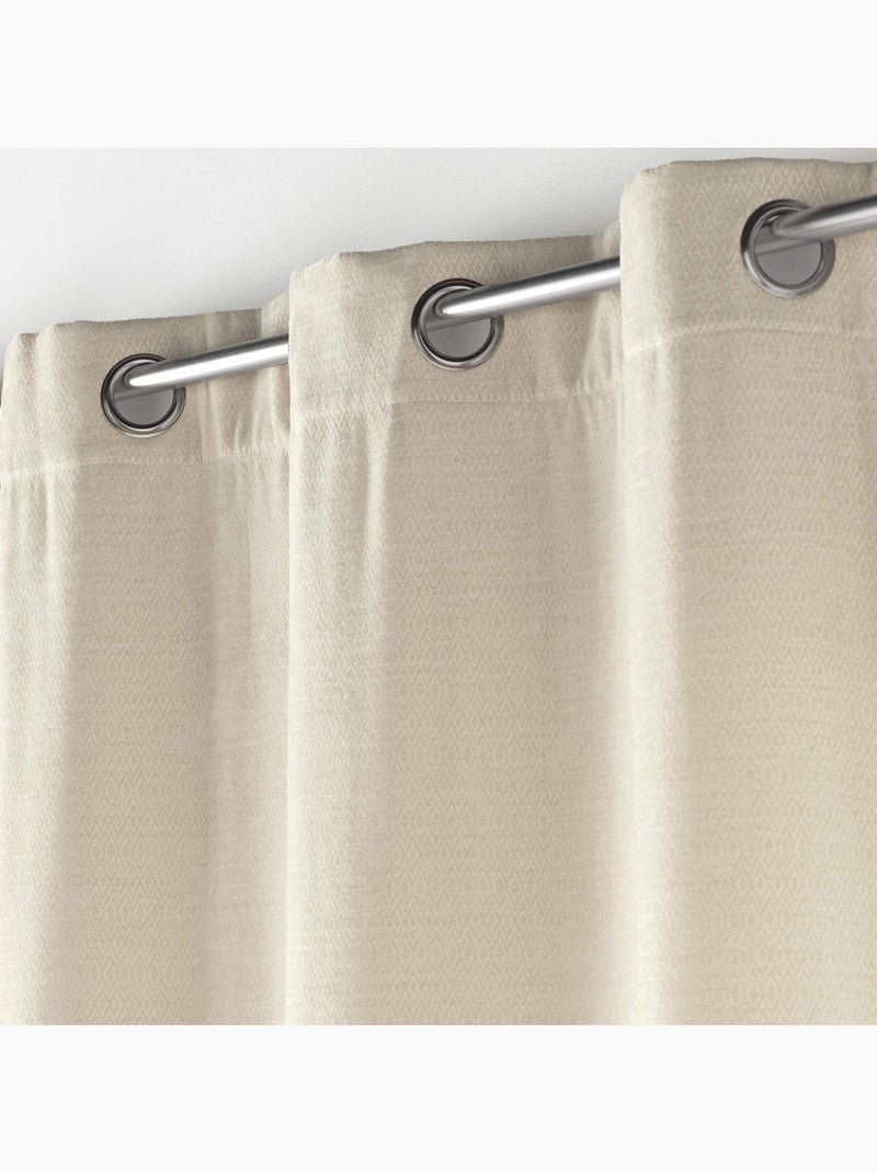 Rideau velours jacquard mika - Douceur D'intérieur Marron clair - Kiabi