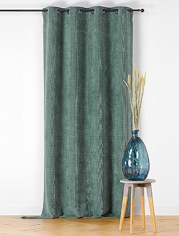 Rideau velours plat à oeillets