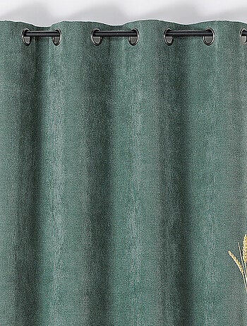 Rideau velours plat à oeillets