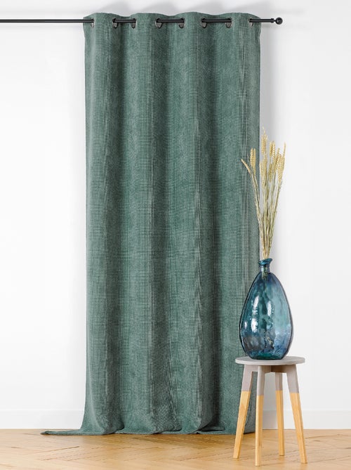 Rideau velours plat à oeillets - Kiabi