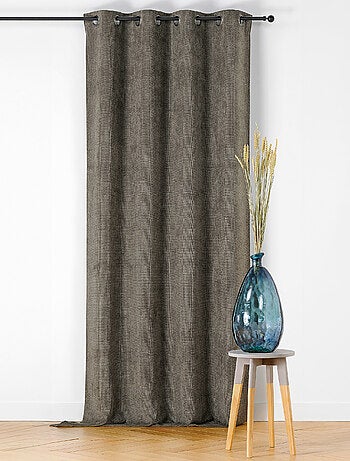 Rideau velours plat à oeillets