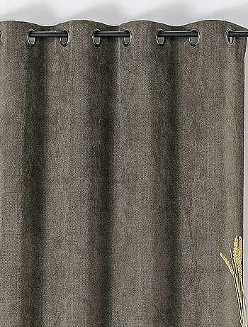 Rideau velours plat à oeillets