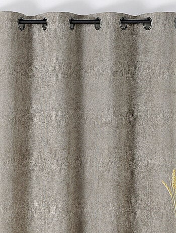 Rideau velours plat à oeillets