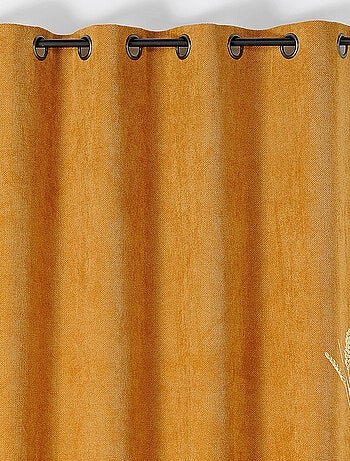 Rideau velours plat à oeillets