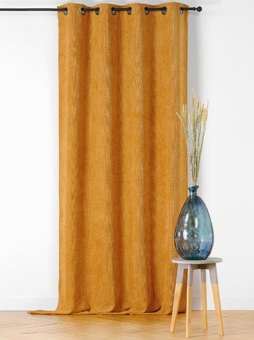 Rideau velours plat à oeillets - Kiabi