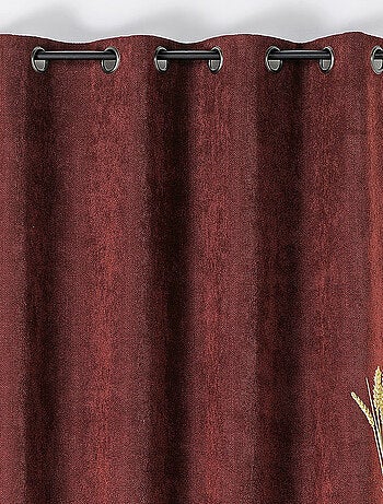 Rideau velours plat à oeillets