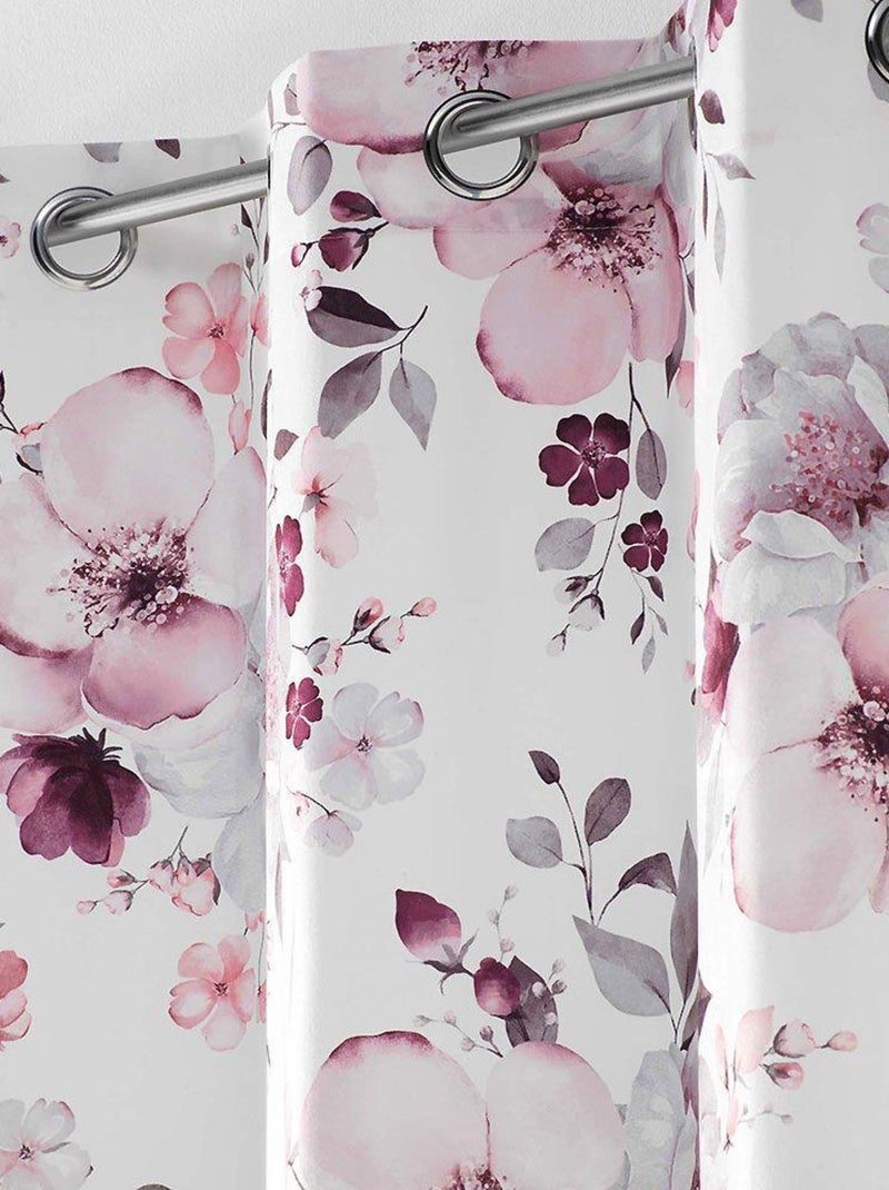 Rideau Velvet Flower Blanc - Kiabi