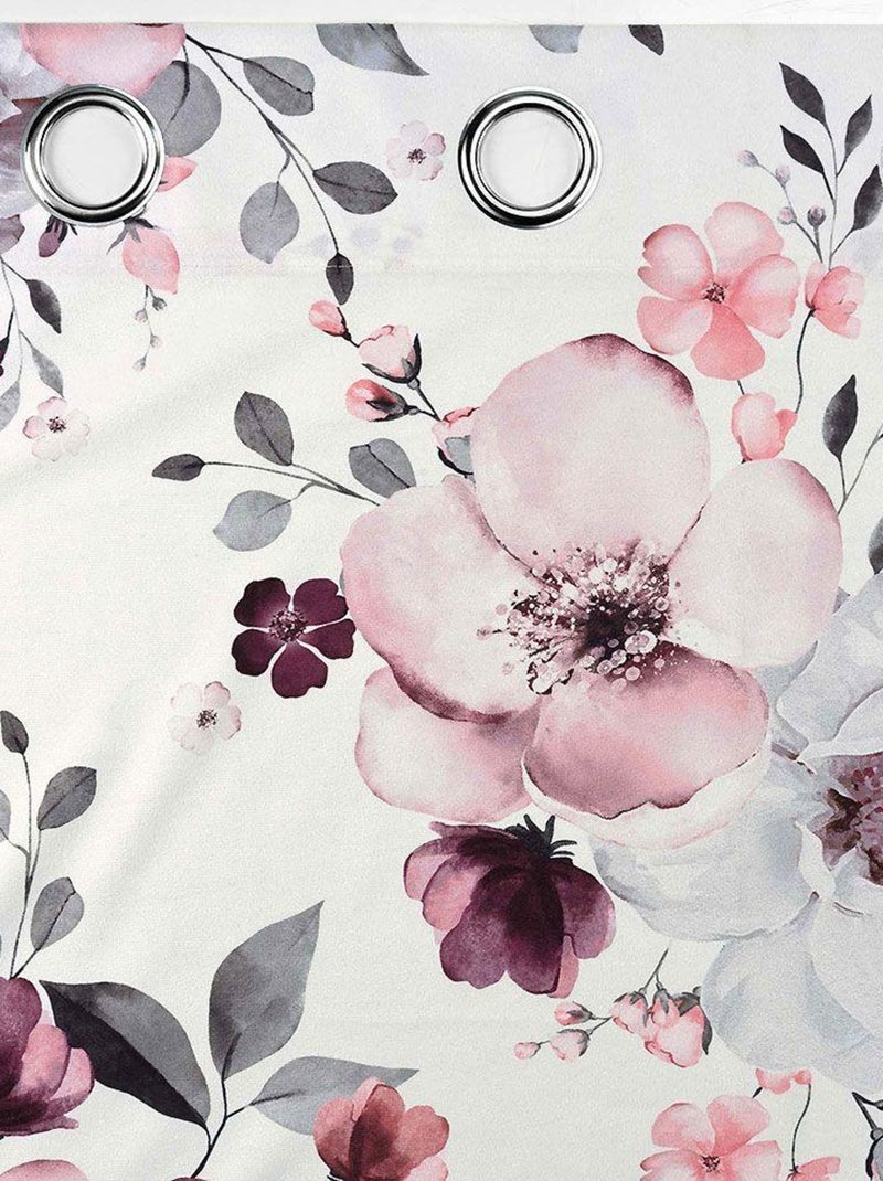 Rideau Velvet Flower Blanc - Kiabi