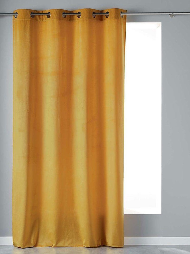 Rideau Velvetine Jaune - Kiabi