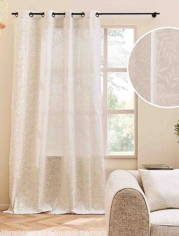 Rideau vintage feuillage tissé