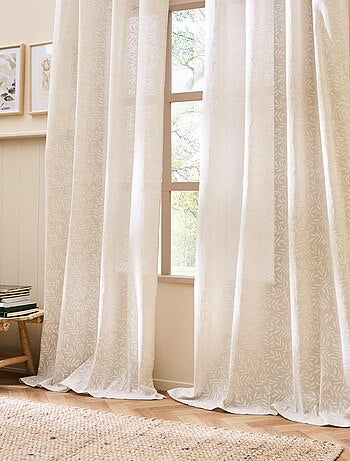 Rideau vintage feuillage tissé