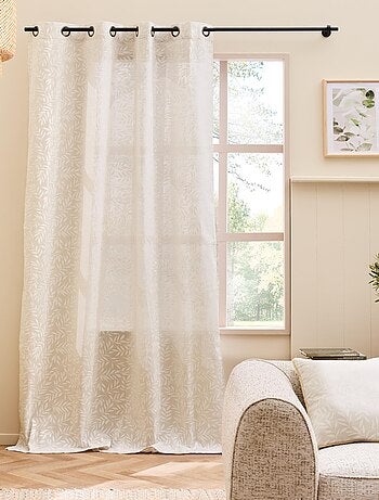 Rideau vintage feuillage tissé