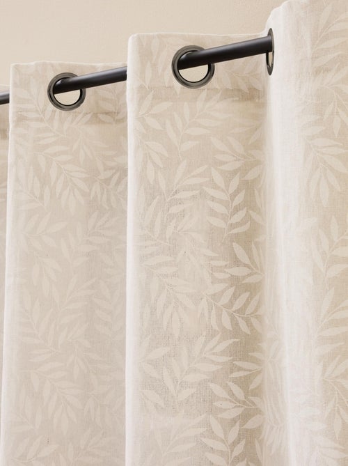 Rideau vintage feuillage tissé - Kiabi