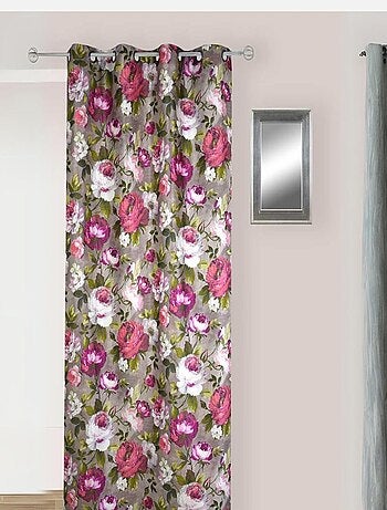 Rideau vintage motifs fleuris