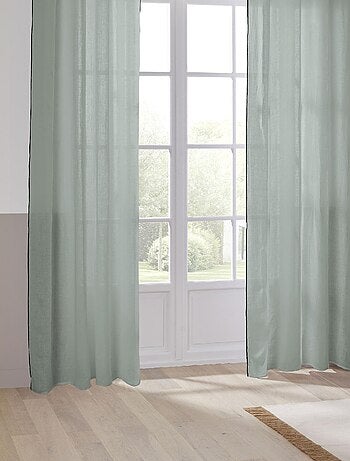 Rideau Voilage 100% lin bourdon noir