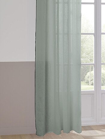 Rideau Voilage 100% lin bourdon noir