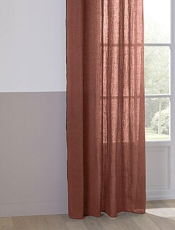 Rideau Voilage 100% lin bourdon noir