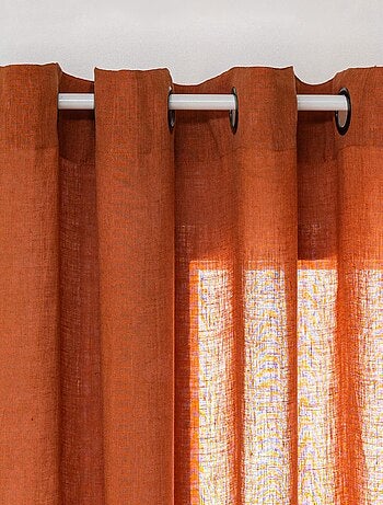 Rideau Voilage 100% lin bourdon noir