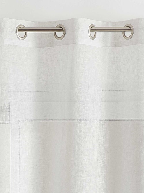 Rideau voilage 100% lin fluide - Kiabi