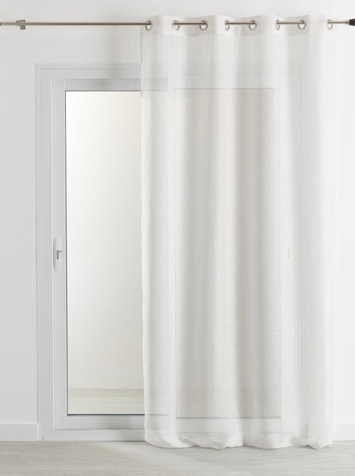 Rideau voilage 100% lin fluide - Kiabi