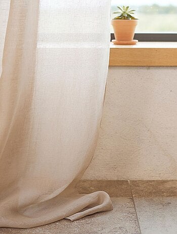 Rideau voilage 100% lin fluide
