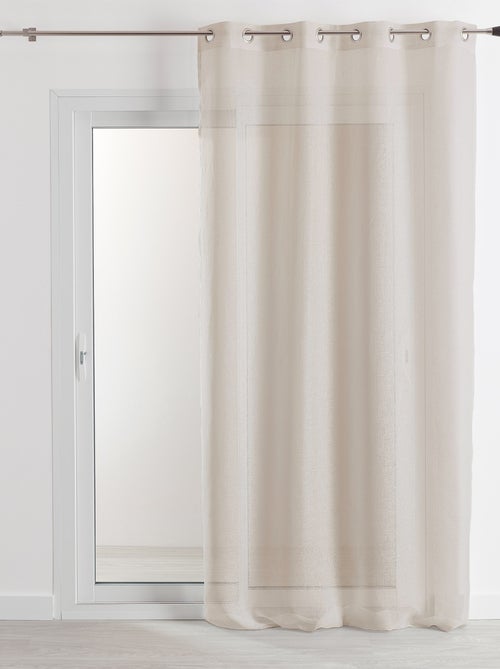 Rideau voilage 100% lin fluide - Kiabi