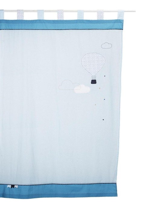 Rideau voilage 105x80 cm en coton bleu - SAUTHON - Kiabi