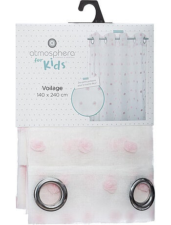 Rideau voilage à pompons ROSI