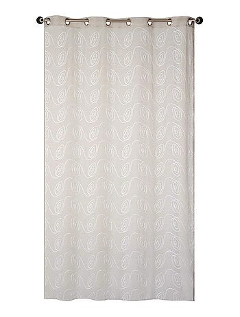 Rideau Voilage Brodé - prêt à poser.