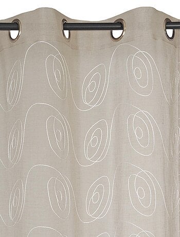 Rideau Voilage Brodé - prêt à poser.