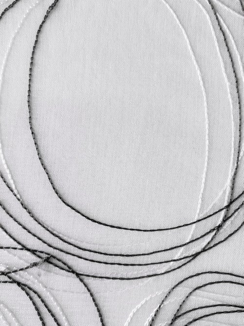 Rideau Voilage brodé - prêt à poser. - Kiabi