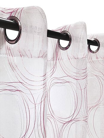 Rideau Voilage brodé - prêt à poser.