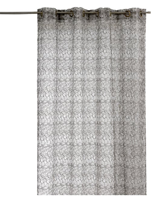 Rideau voilage broderie ton sur ton - Kiabi