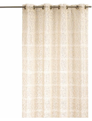 Rideau voilage broderie ton sur ton