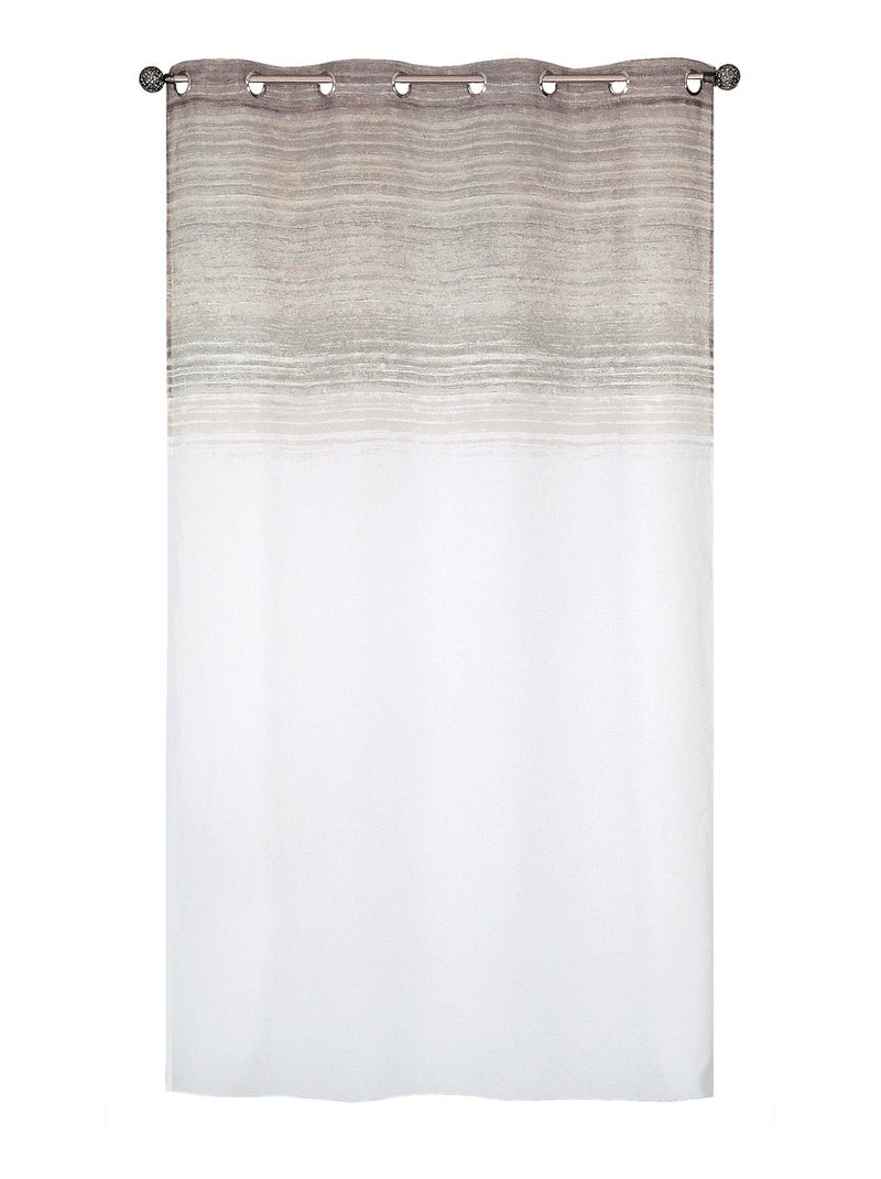 Rideau Voilage Dégradé. Taupe - Kiabi