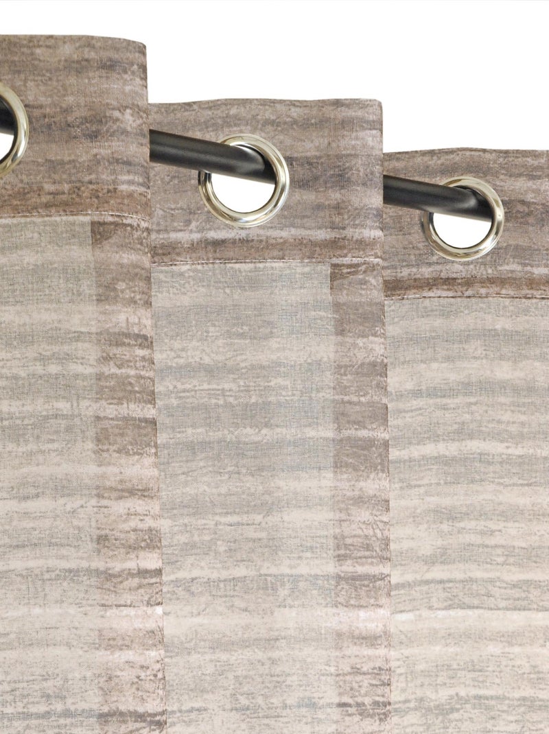 Rideau Voilage Dégradé. Taupe - Kiabi