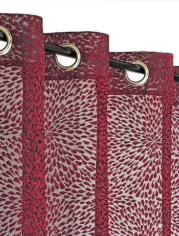 Rideau Voilage Effet dentelle - prêt à poser.