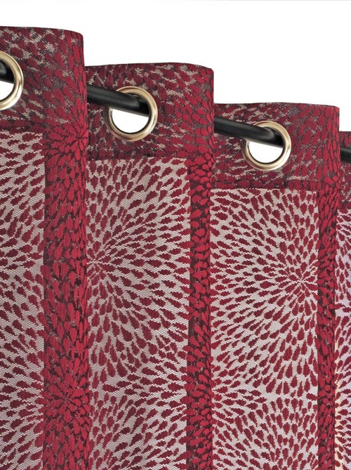 Rideau Voilage Effet dentelle - prêt à poser. - Kiabi