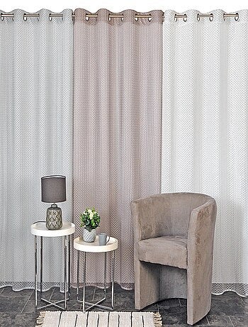 Rideau Voilage Effet filet - prêt à poser.