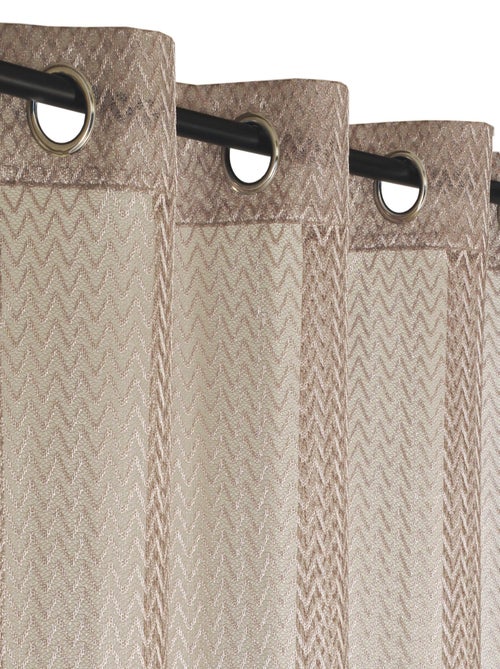 Rideau Voilage Effet filet - prêt à poser. - Kiabi