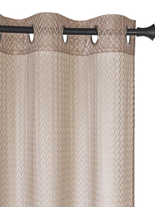 Rideau Voilage Effet filet - prêt à poser. - Kiabi