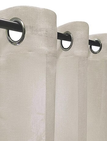 Rideau Voilage effet lin - prêt à poser.