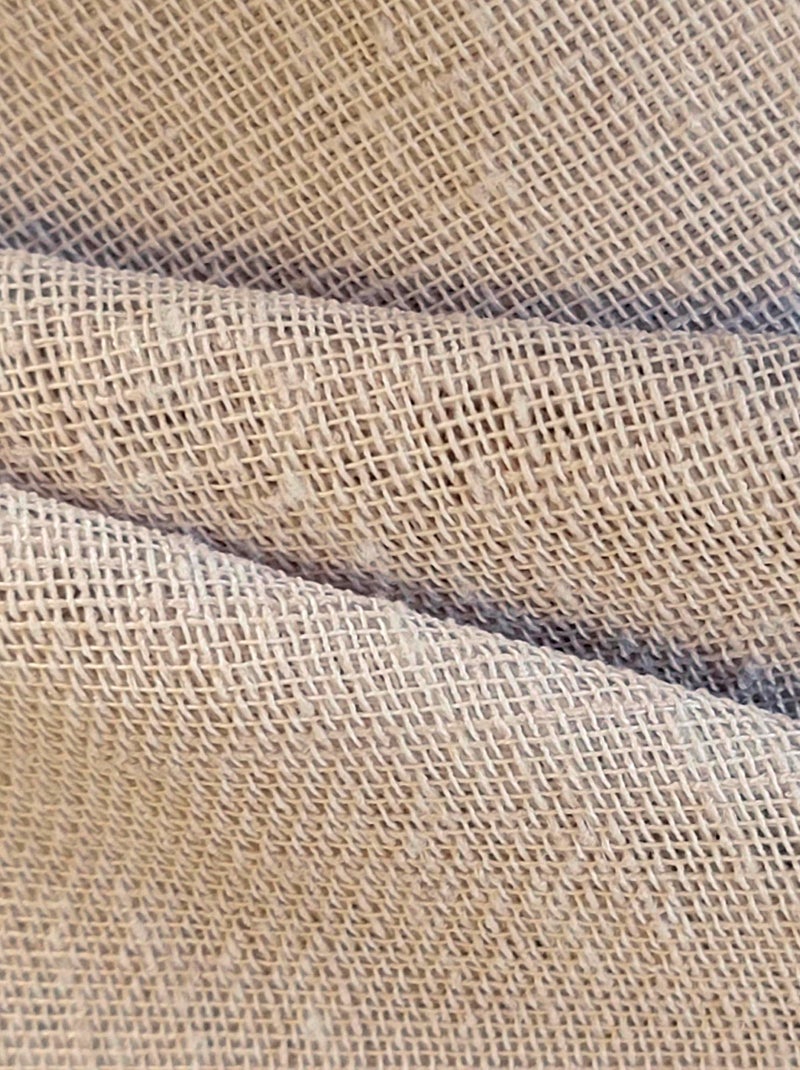 Rideau Voilage effet lin - prêt à poser. Beige - Kiabi