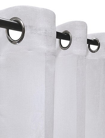 Rideau Voilage effet lin - prêt à poser.